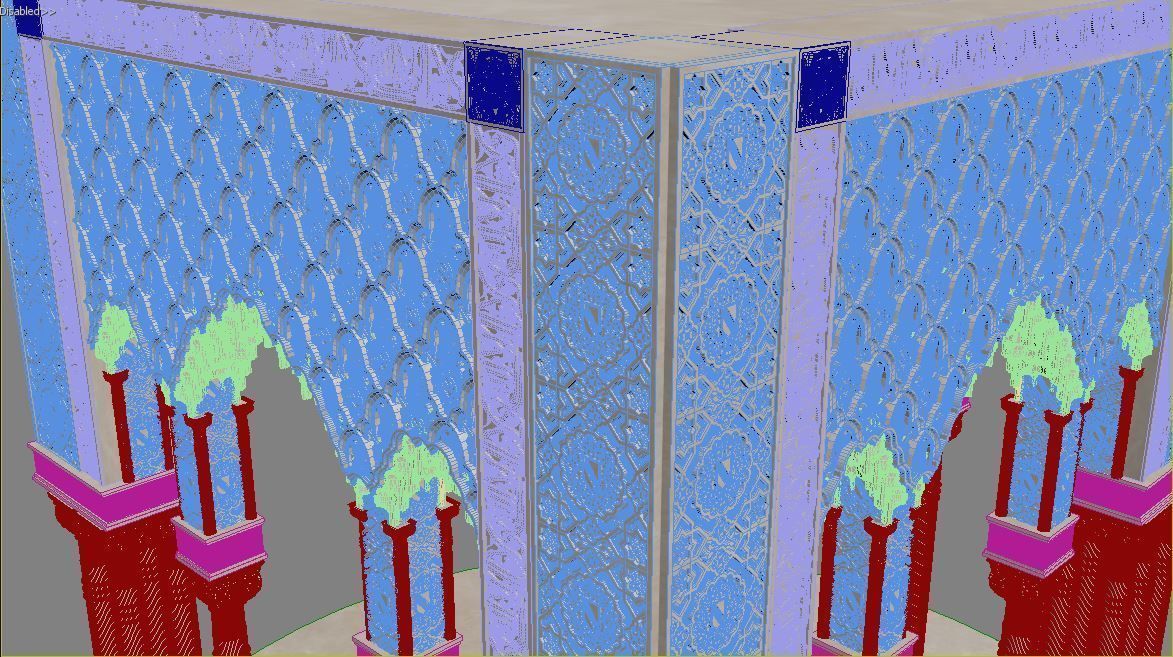 alhambra granada pavilion  3D model_8