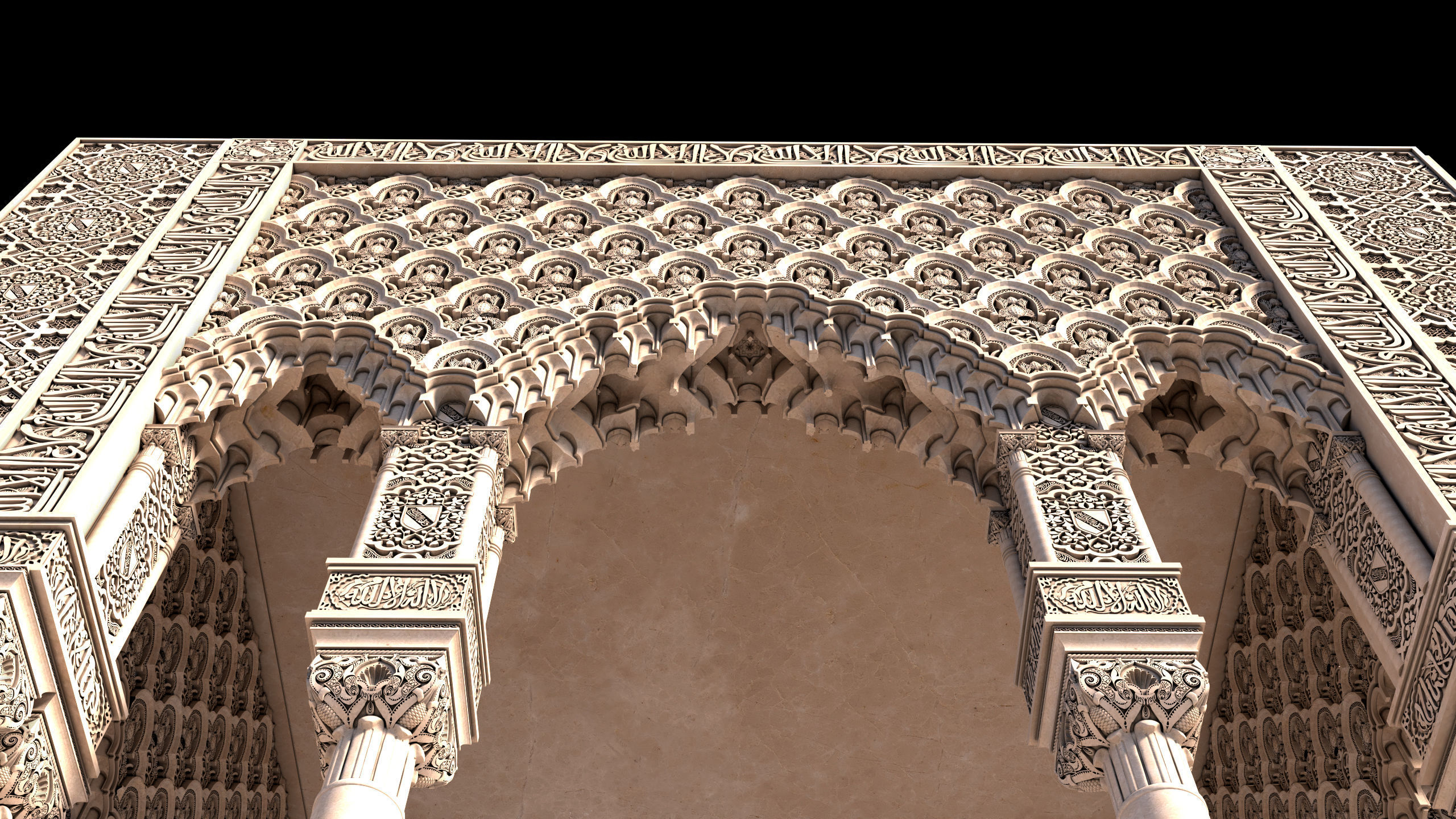 alhambra granada pavilion  3D model_2