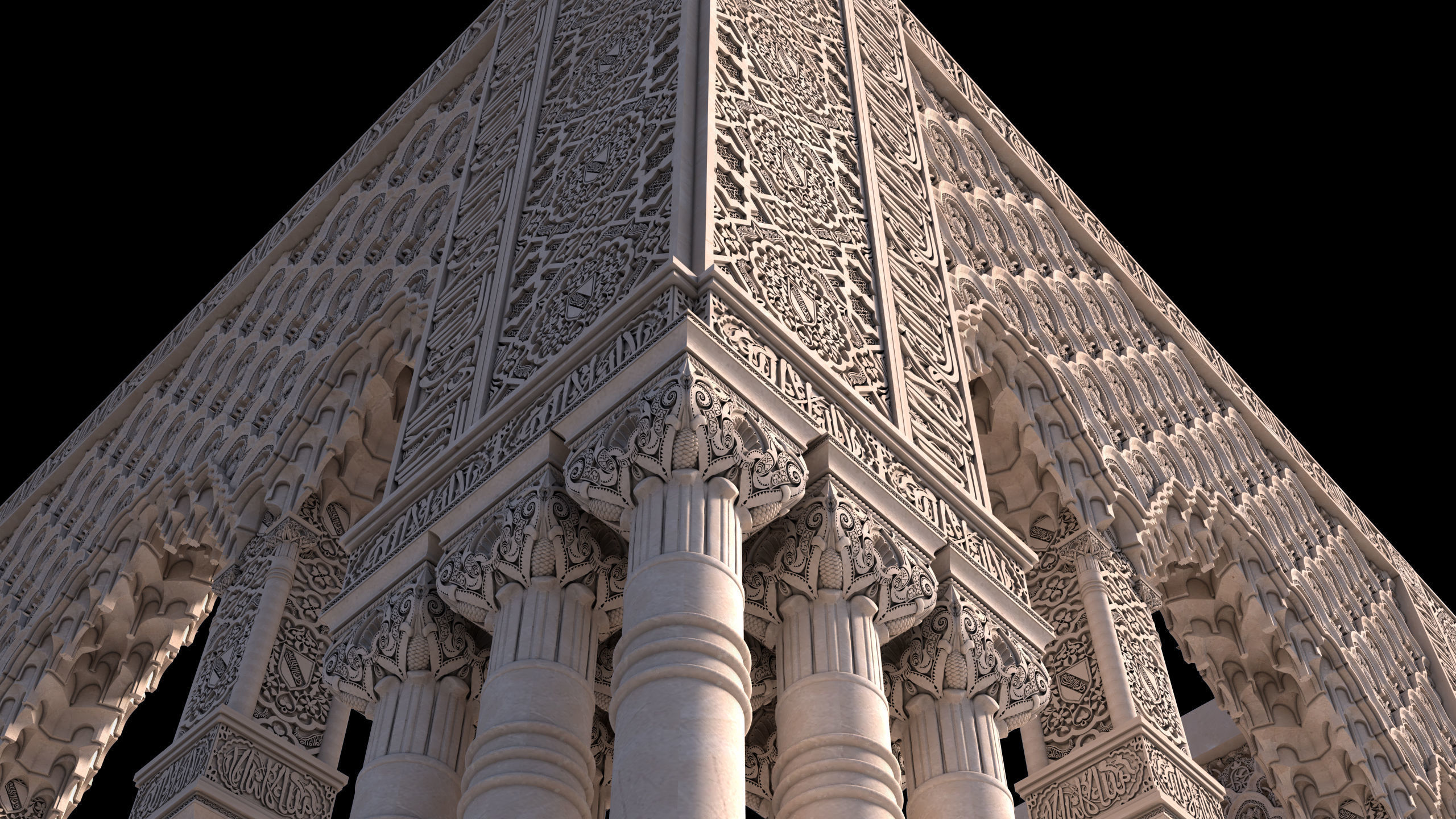 alhambra granada pavilion  3D model_1