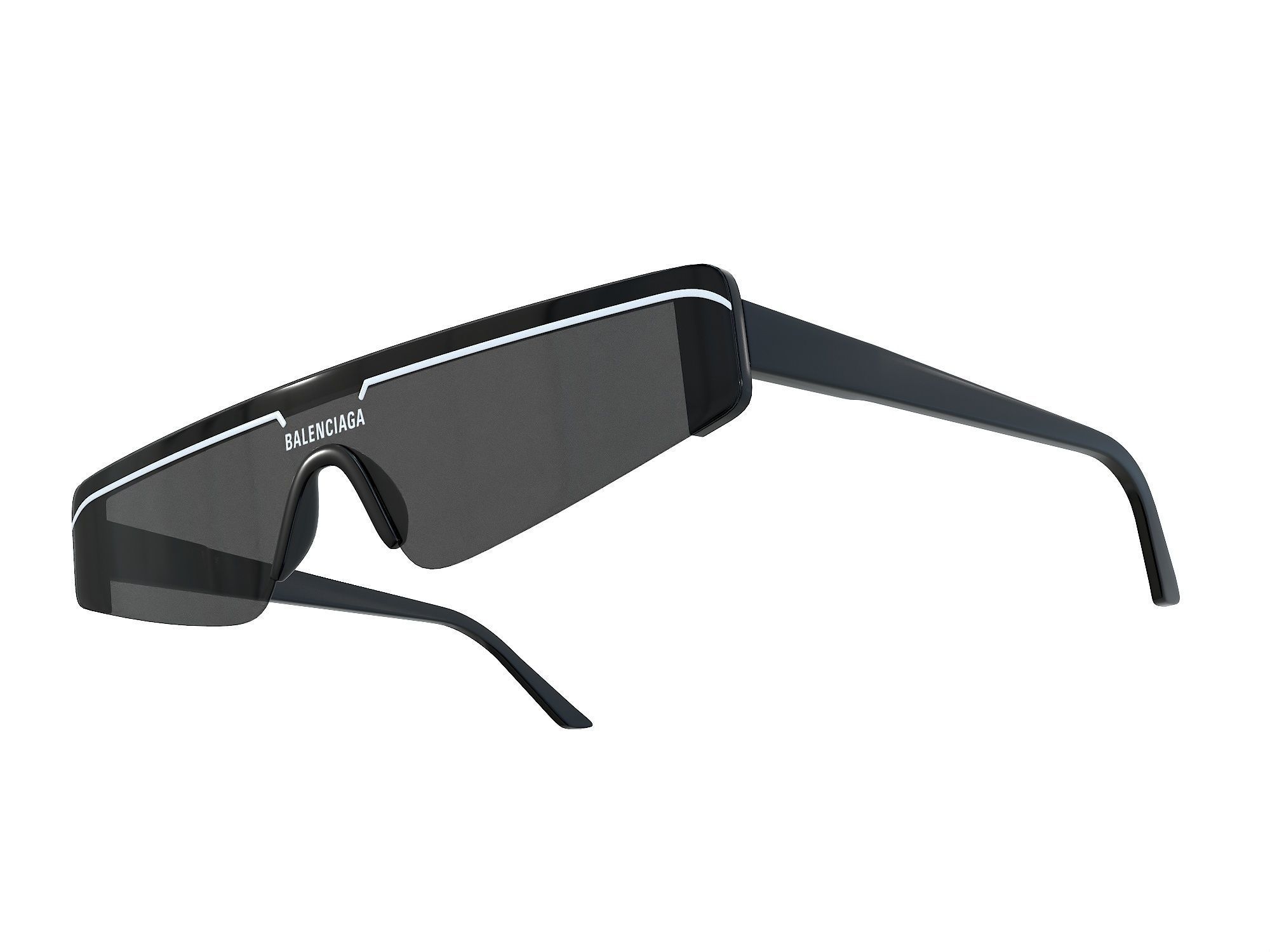 Balenciaga Eyewear Sunglasses  Low-poly 3D model_9