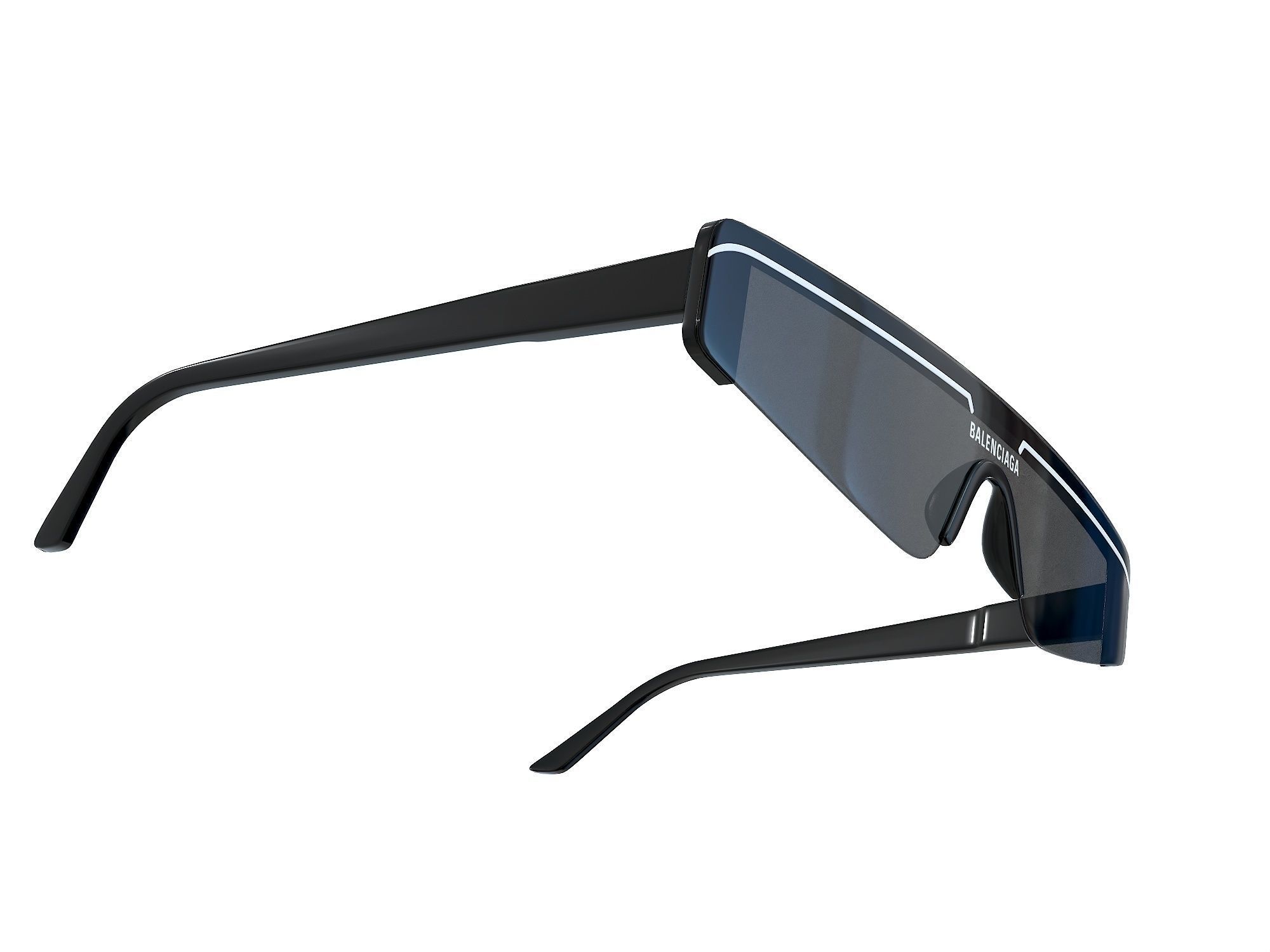 Balenciaga Eyewear Sunglasses  Low-poly 3D model_8