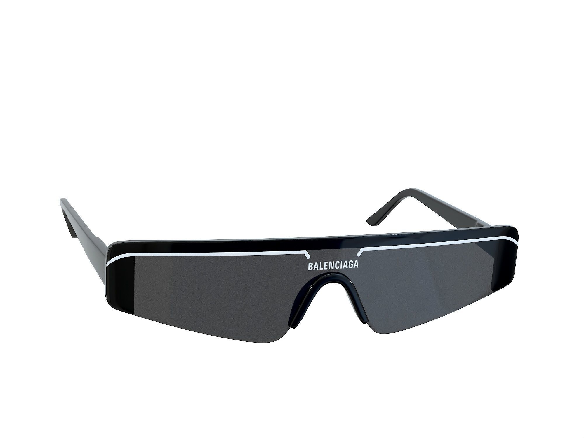 Balenciaga Eyewear Sunglasses  Low-poly 3D model_5