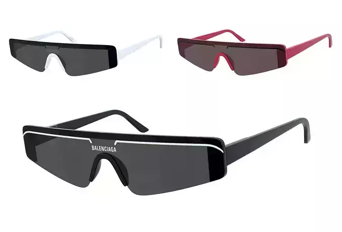 Balenciaga Eyewear Sunglasses  Low-poly 3D model