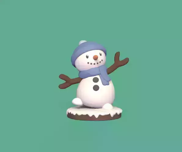 Happy Snowman 3D print model Happy Snowman 3D print model