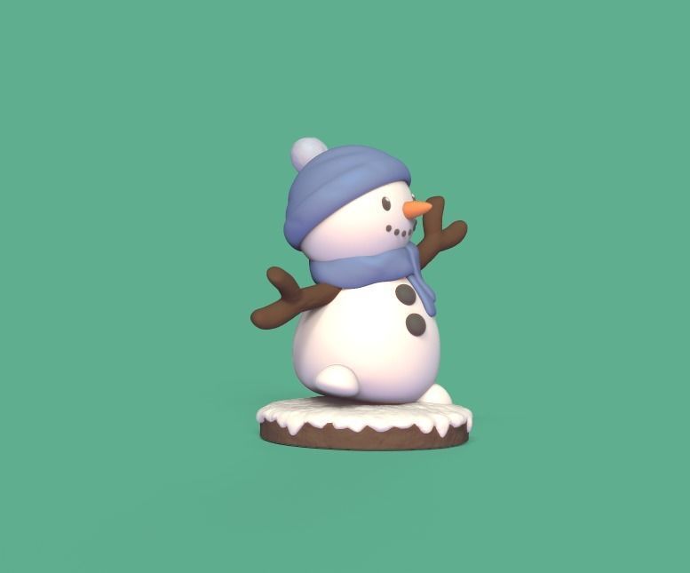 Happy Snowman 3D print model_1