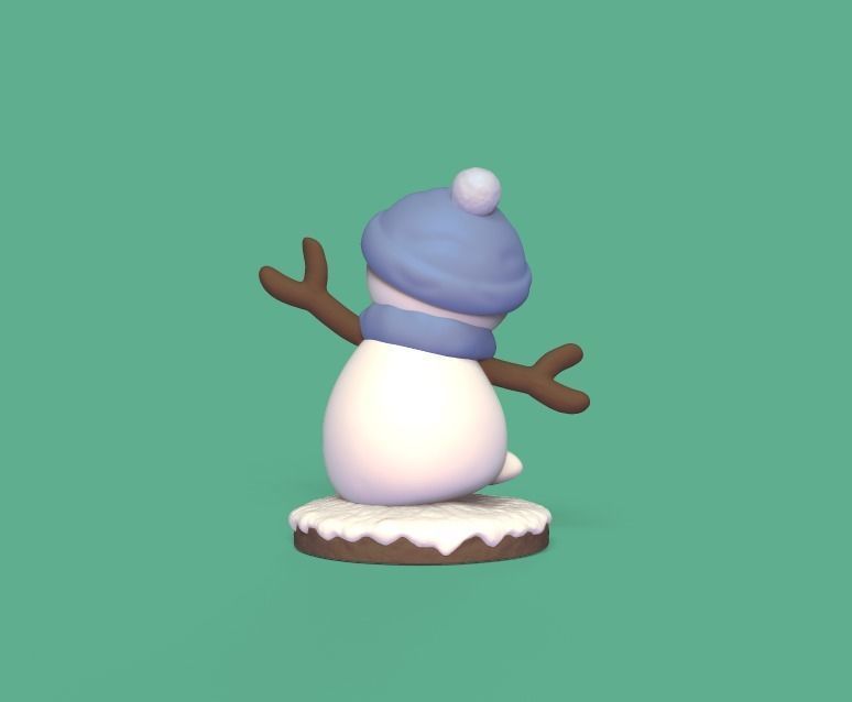 Happy Snowman 3D print model_2