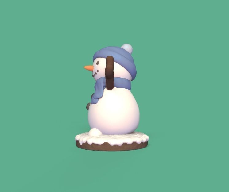 Happy Snowman 3D print model_3