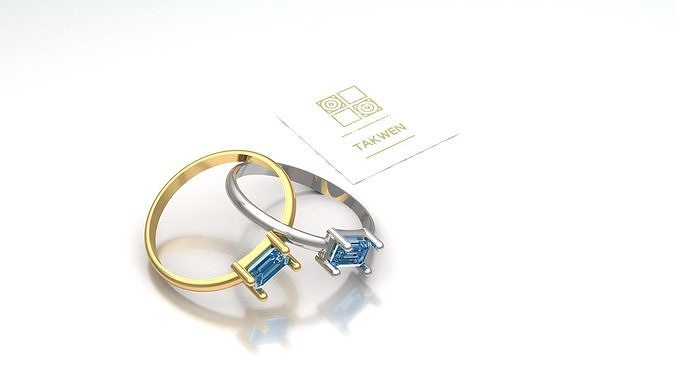 ring gold and silver ready to print 3D print model