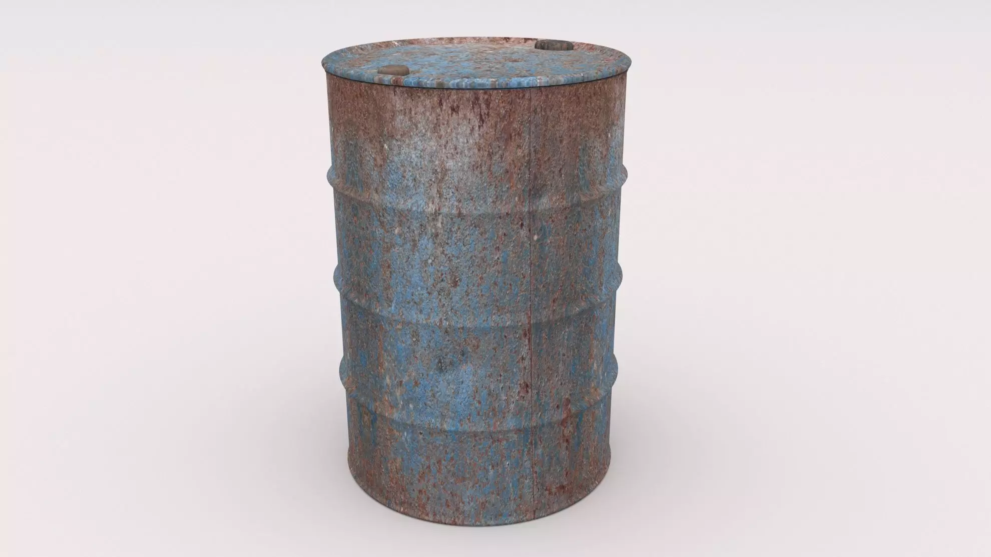 Old Industrial Barrel 01 3D model_0