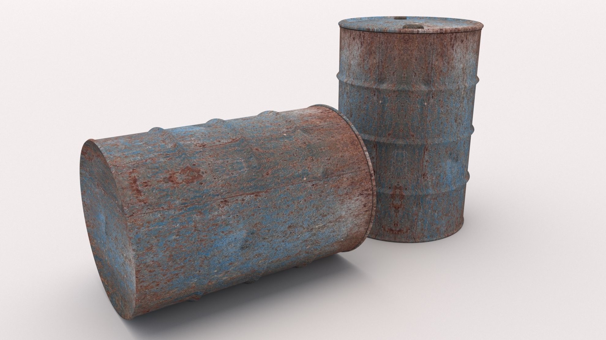 Old Industrial Barrel 01 3D model_3