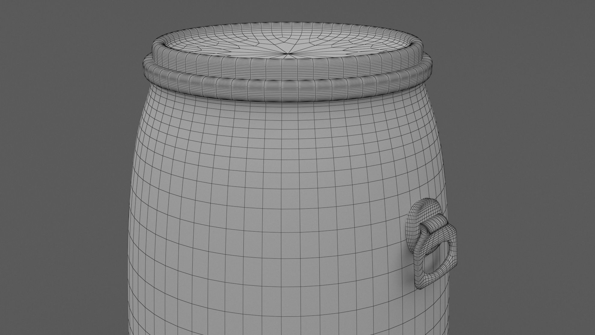 Round Plastic Barrel 02 3D model_7