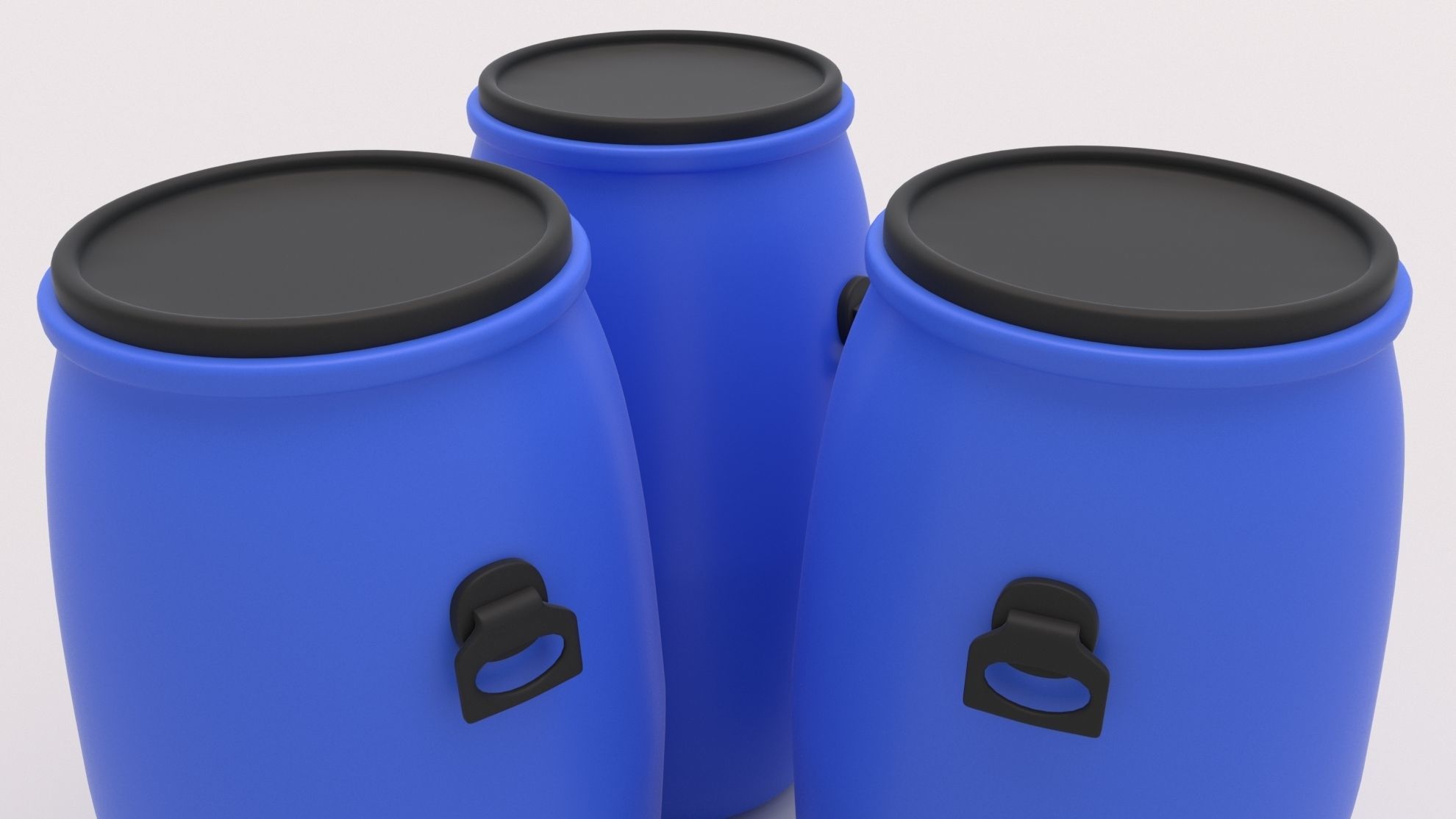 Round Plastic Barrel 02 3D model_3
