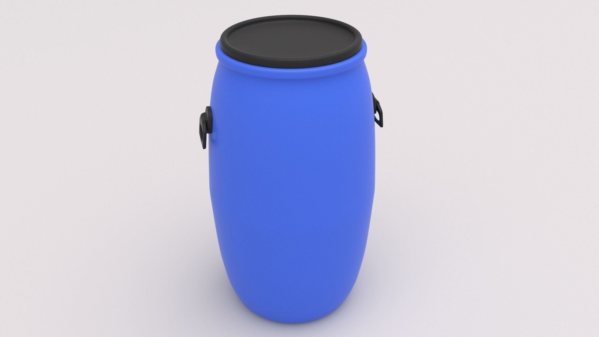 Round Plastic Barrel 02 3D model_4
