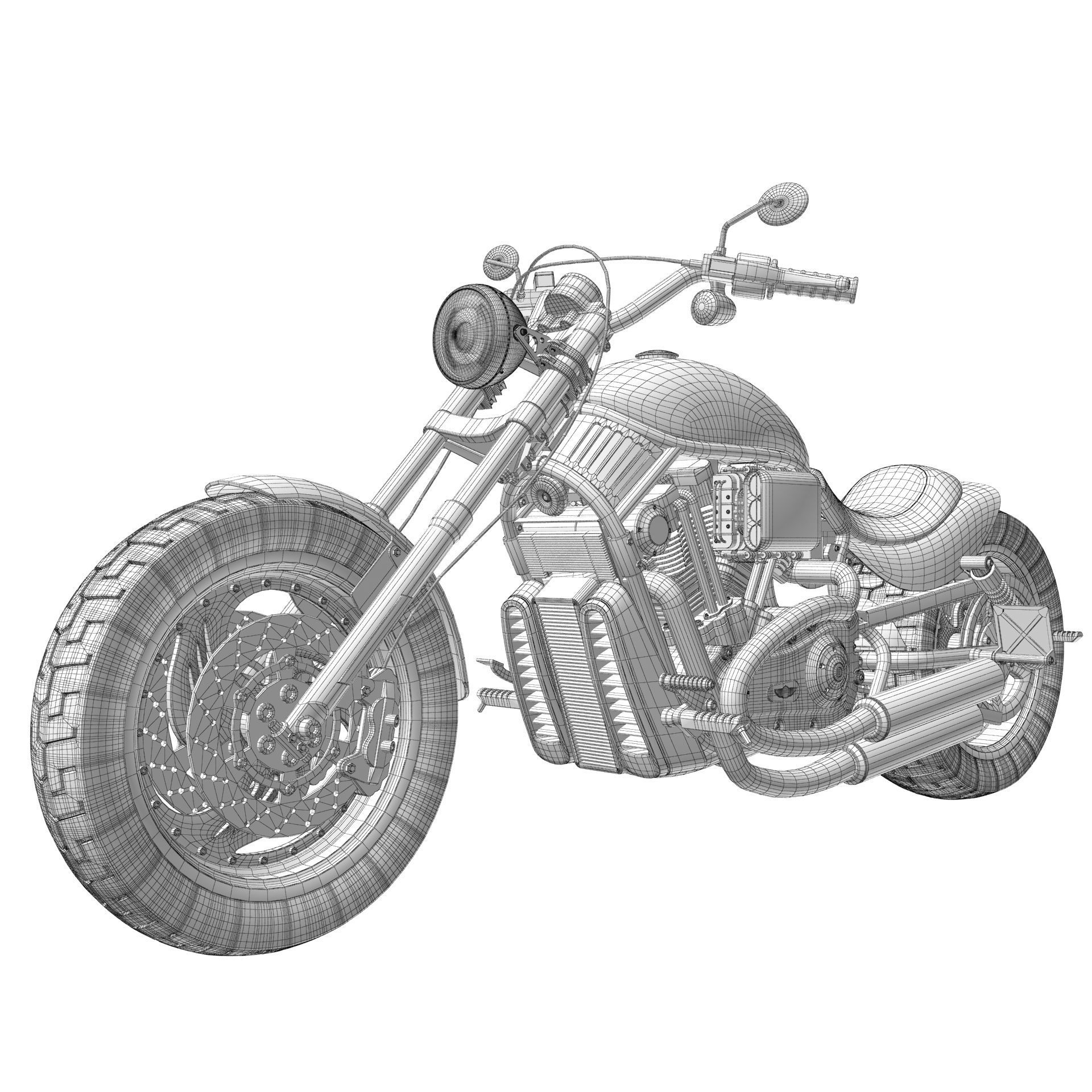 Harley Davidson Custom 3D model_18