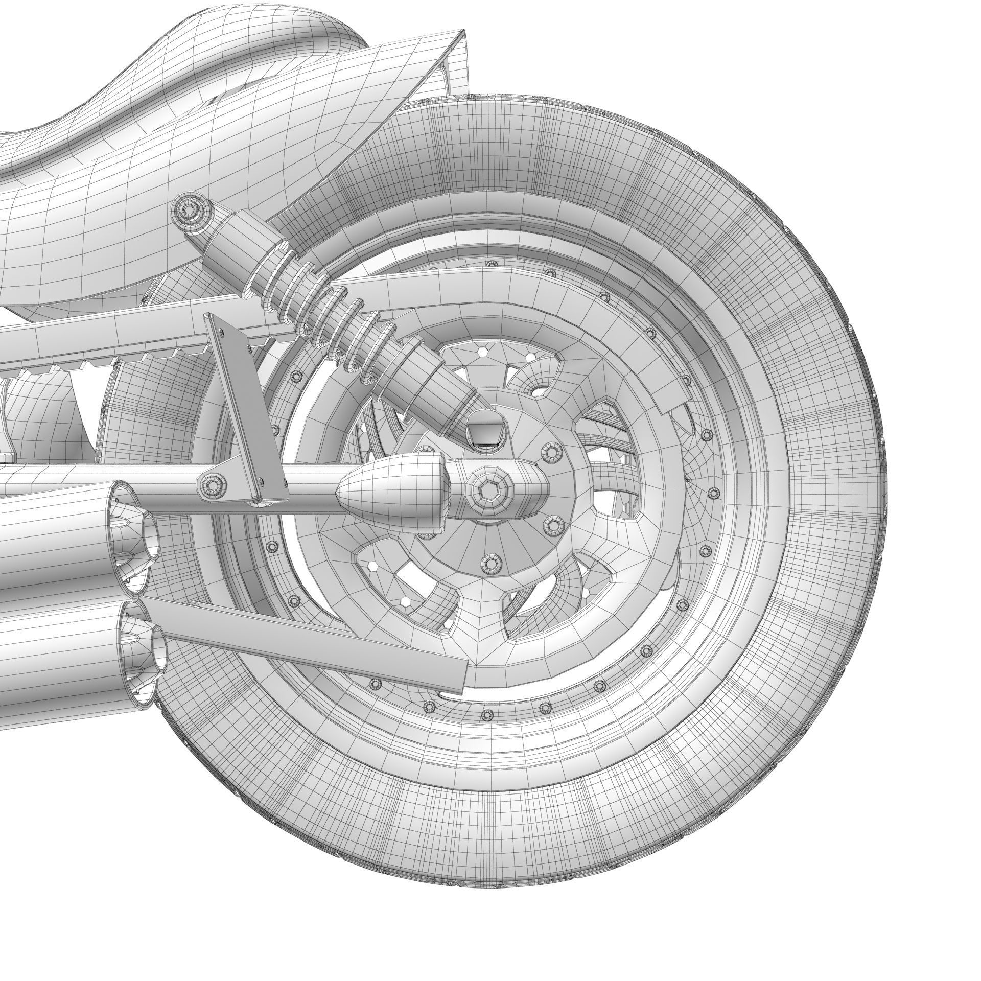 Harley Davidson Custom 3D model_30