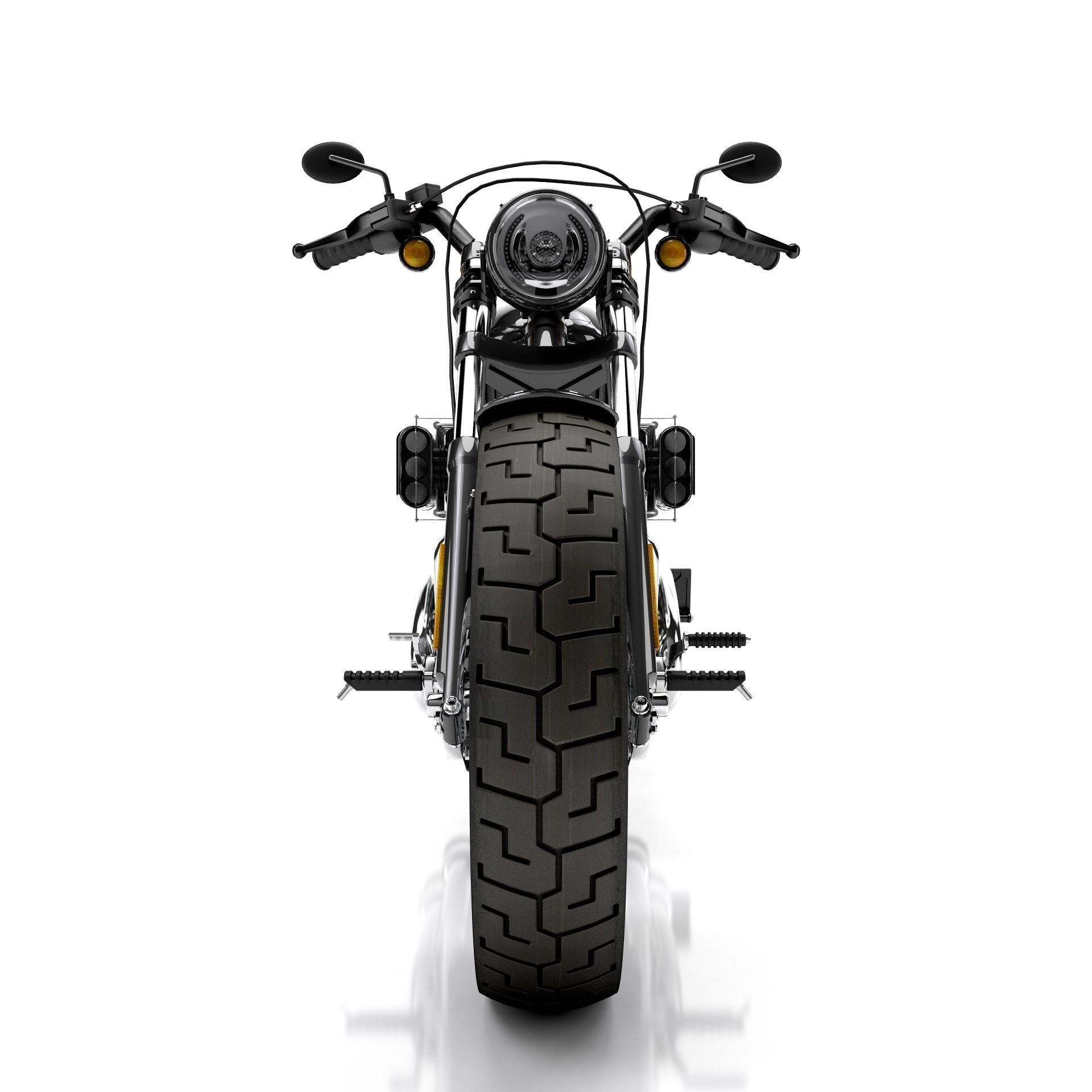 Harley Davidson Custom 3D model_4