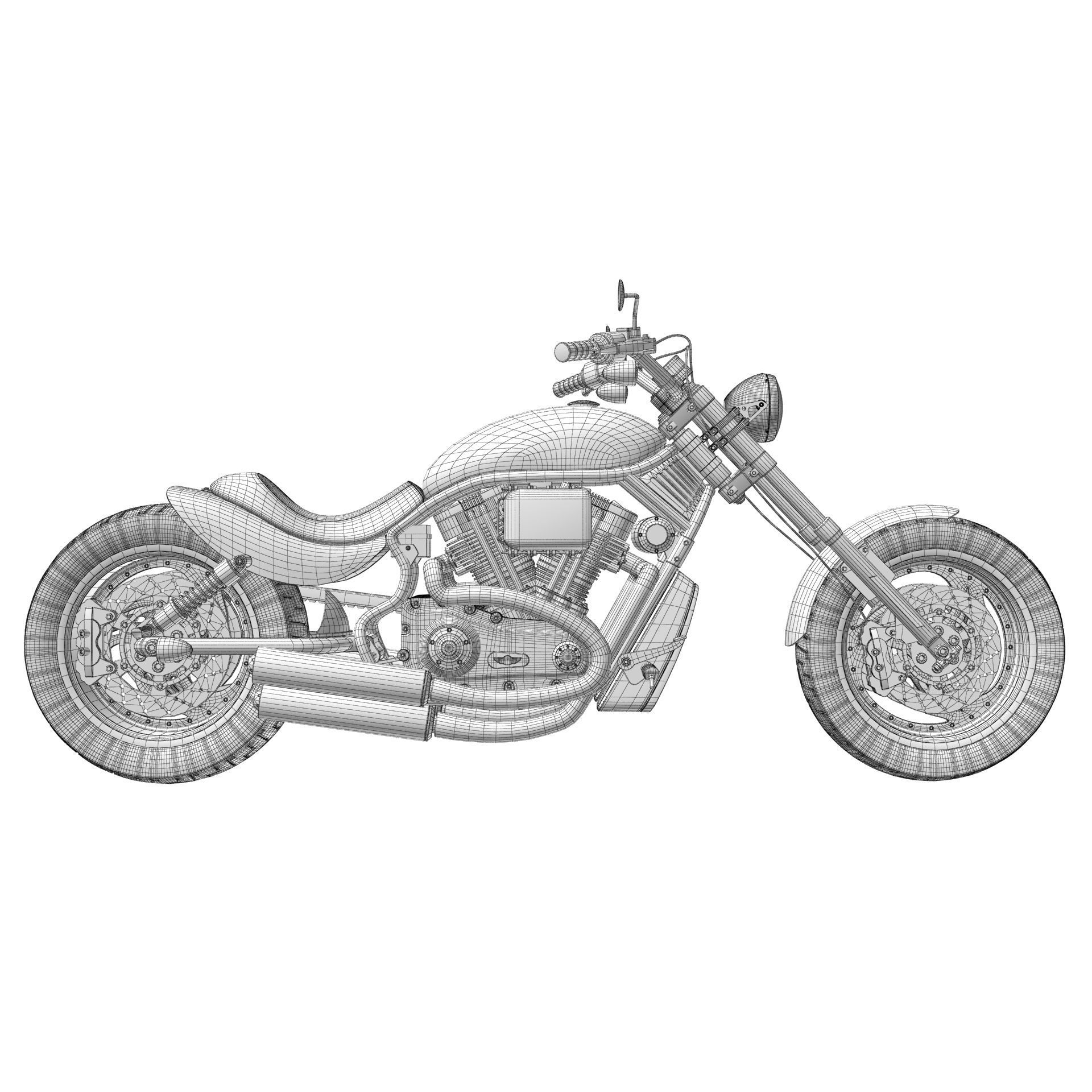 Harley Davidson Custom 3D model_17