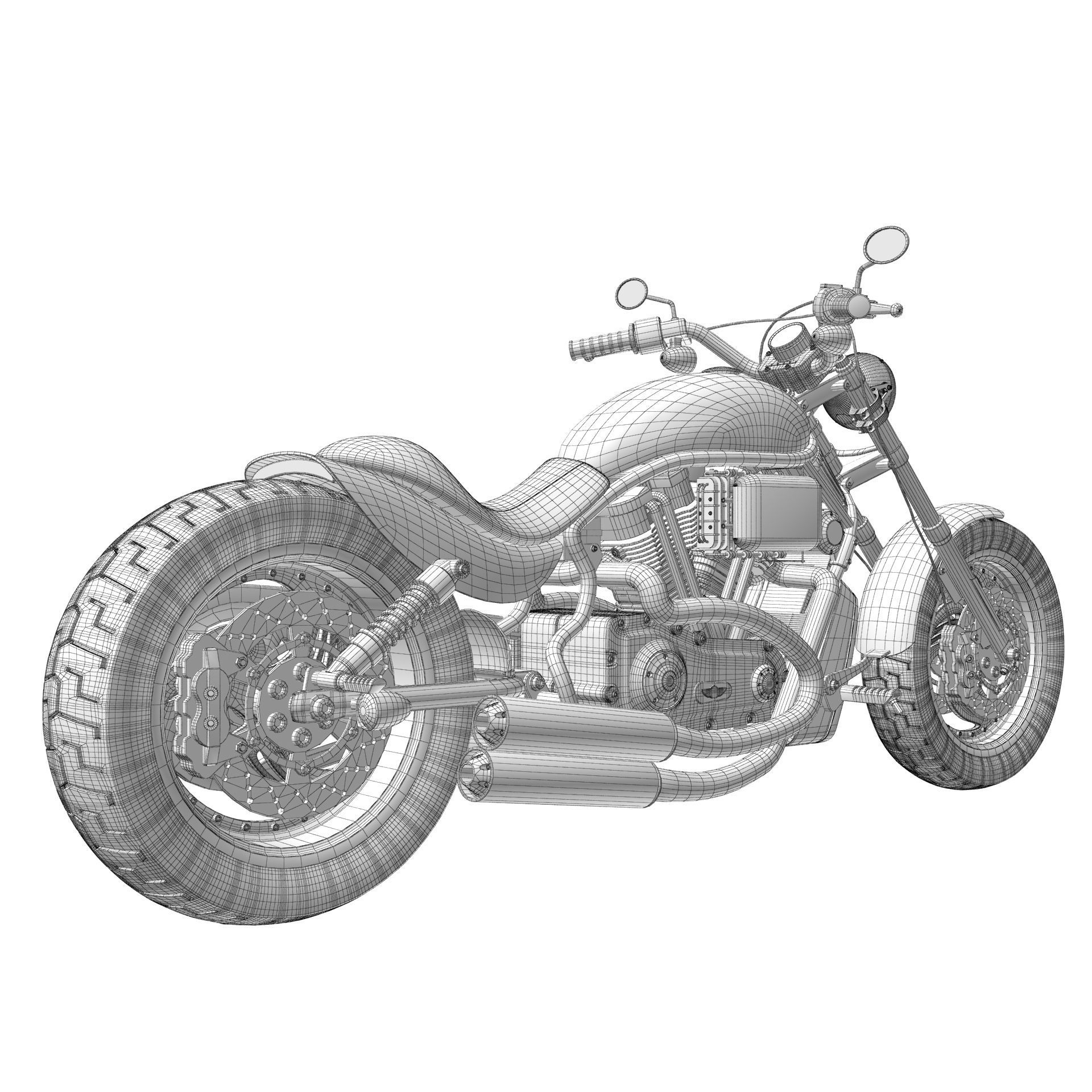 Harley Davidson Custom 3D model_23
