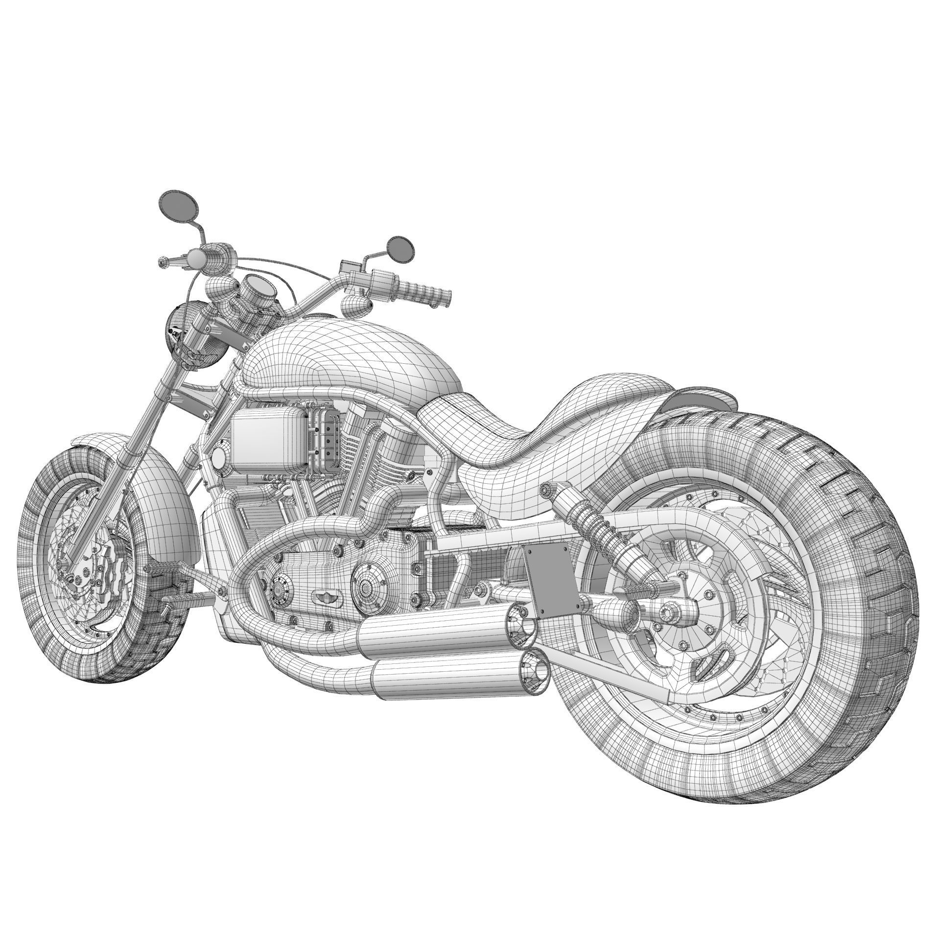 Harley Davidson Custom 3D model_22