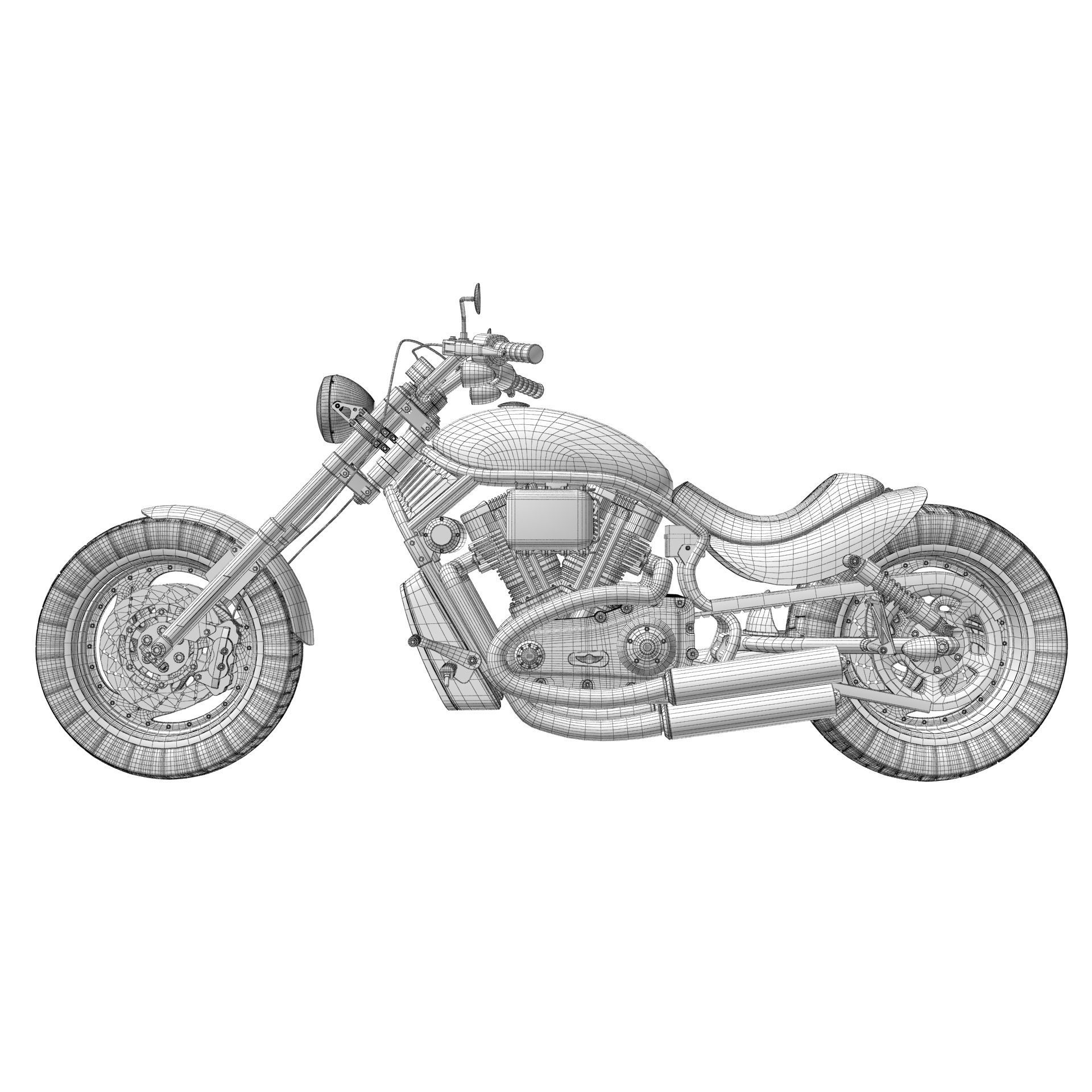 Harley Davidson Custom 3D model_19