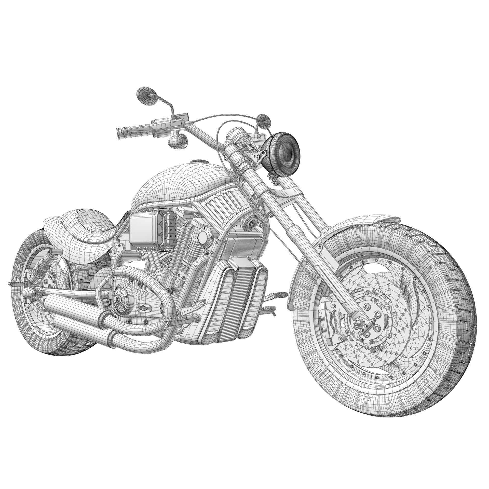 Harley Davidson Custom 3D model_16