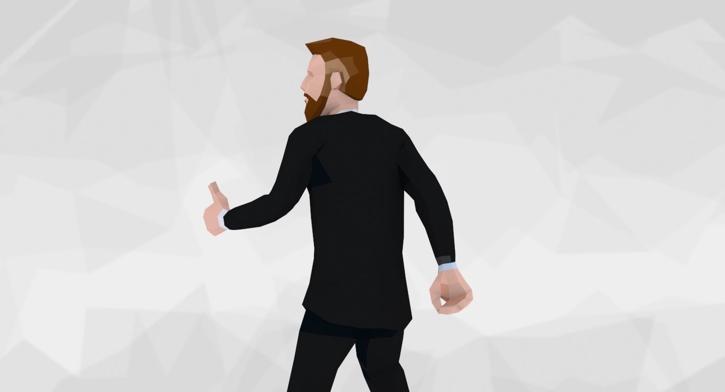 City People Low Poly Style Rigged Pack Low-poly 3D model_21