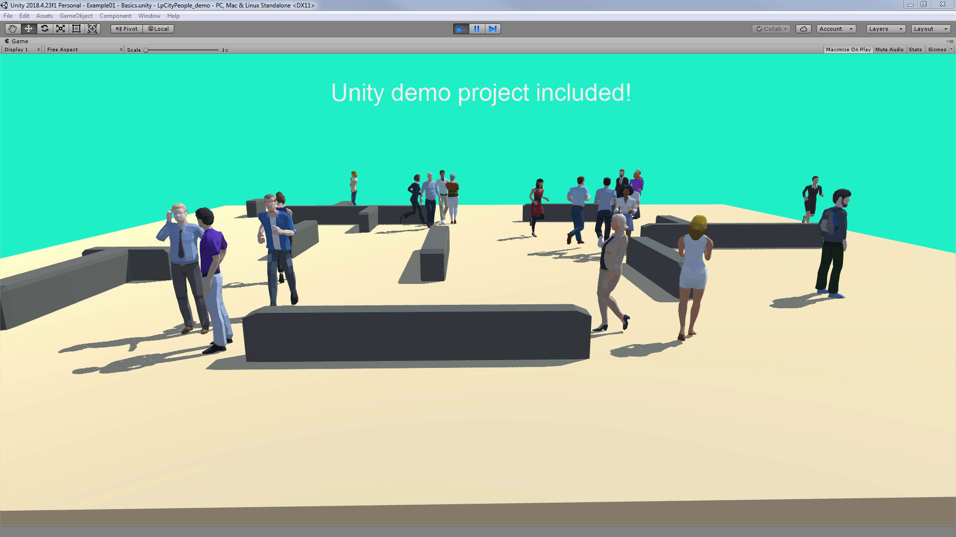 City People Low Poly Style Rigged Pack Low-poly 3D model_28