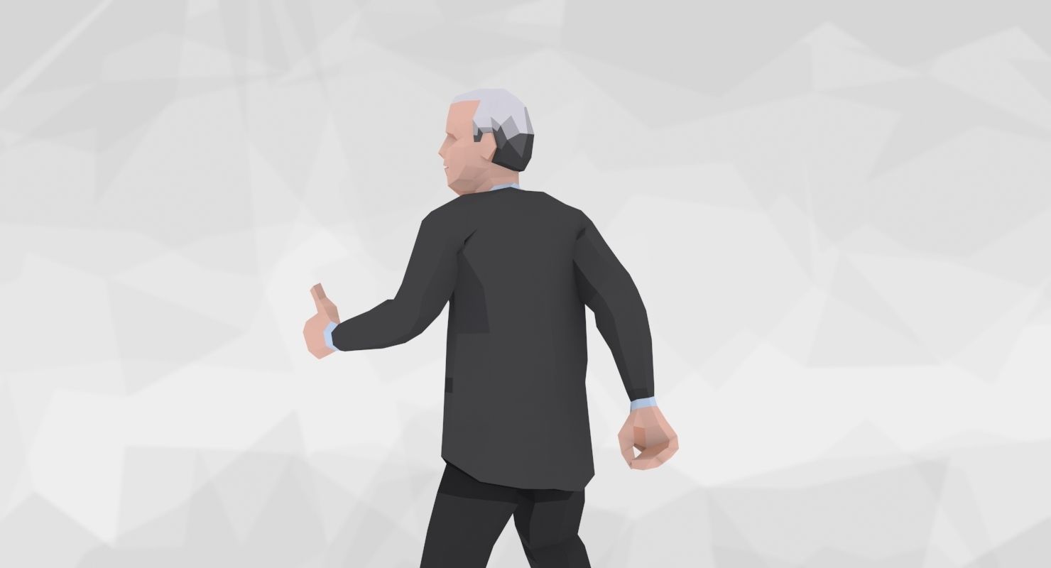 City People Low Poly Style Rigged Pack Low-poly 3D model_19