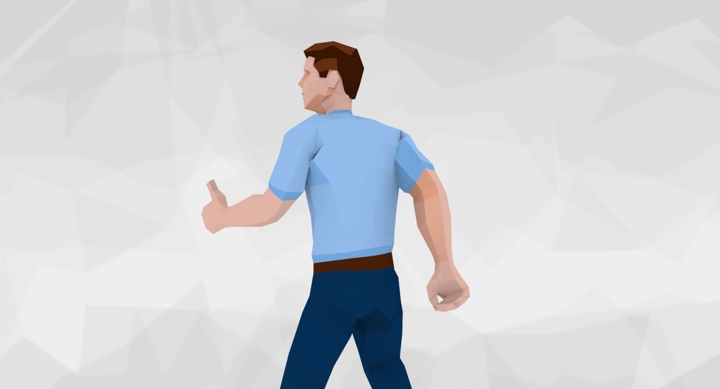 City People Low Poly Style Rigged Pack Low-poly 3D model_15