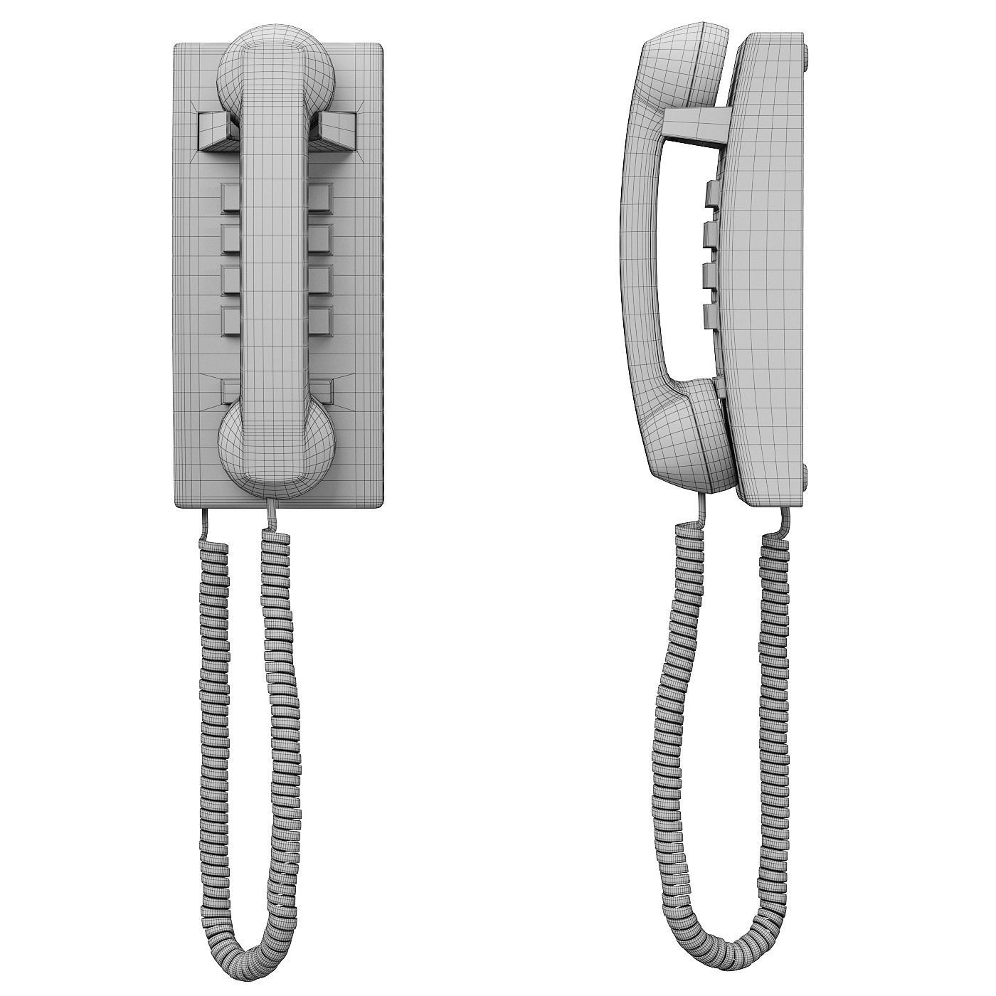 Hotel Trimline Phone 3D model_3