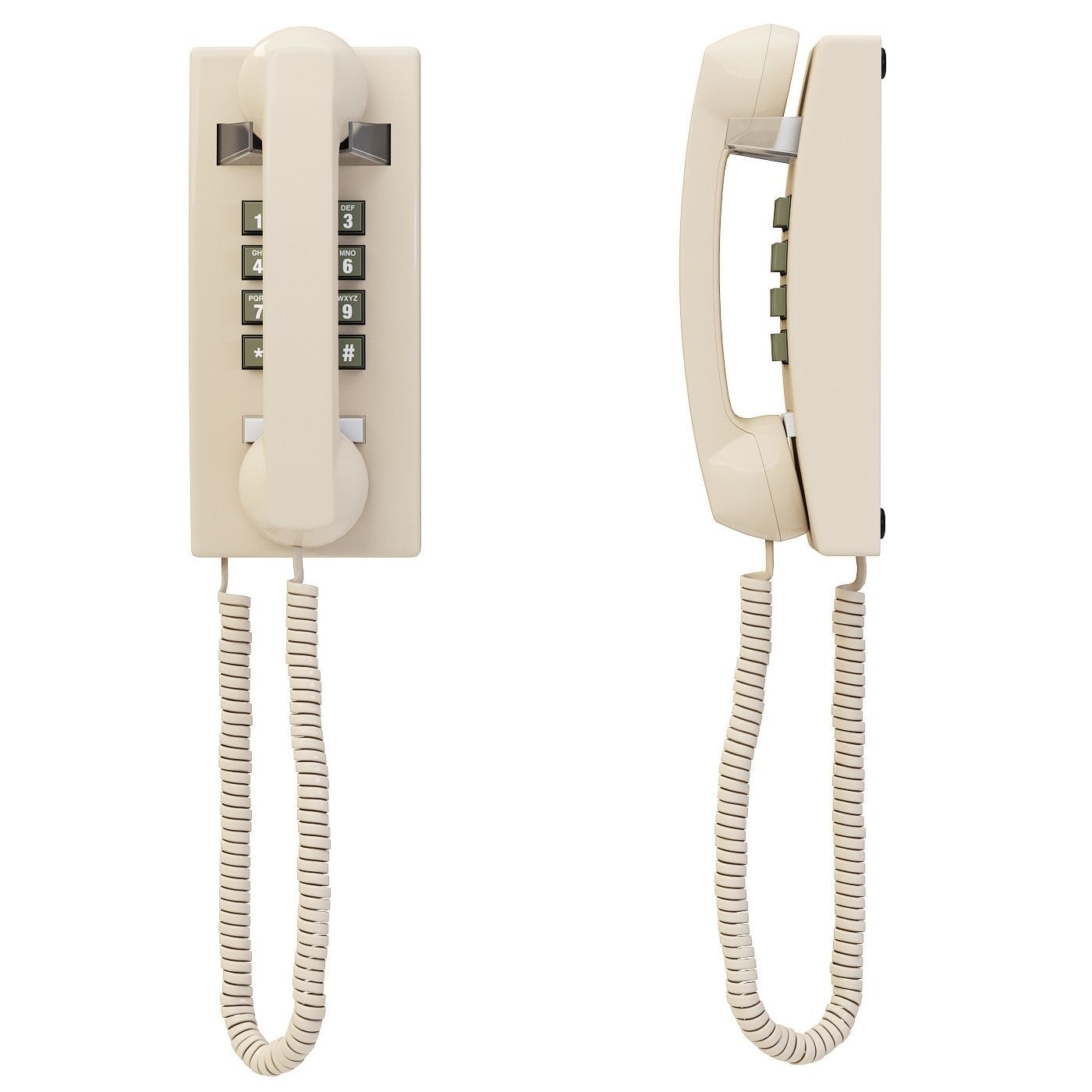 Hotel Trimline Phone 3D model_2