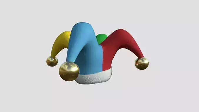 Jester Hat 01 Colored - Character Fashion Design Low-poly 3D model