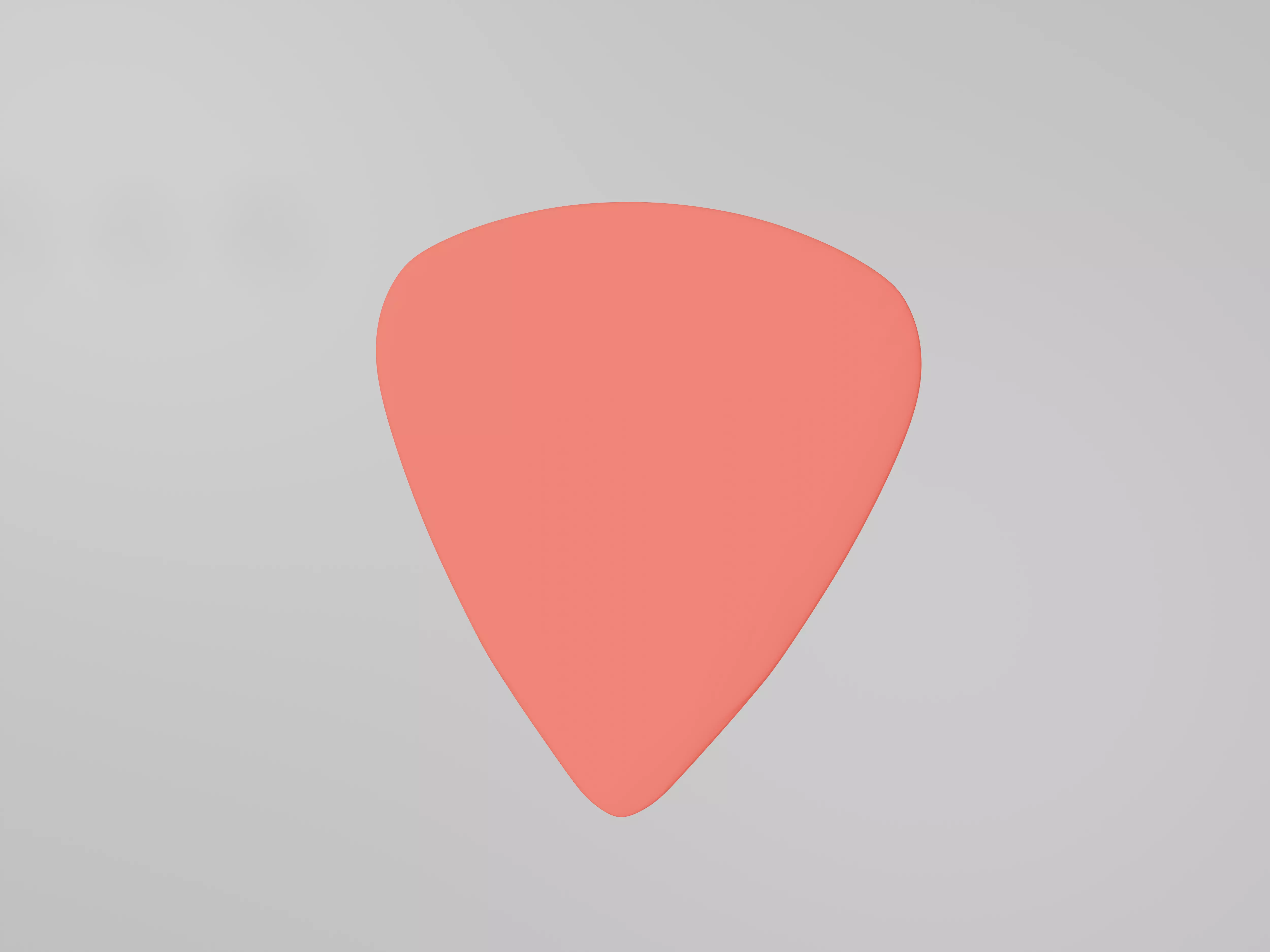 Guitar pick high poly 3D model