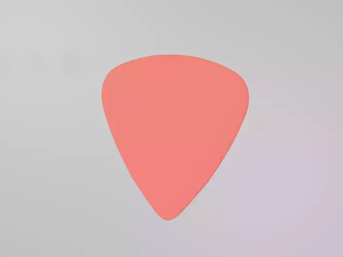 Guitar pick high poly 3D model