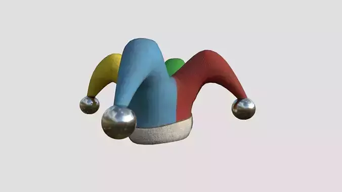 Jester Hat 02 Colored Dirt - Character Fashion Design Low-poly 3D model