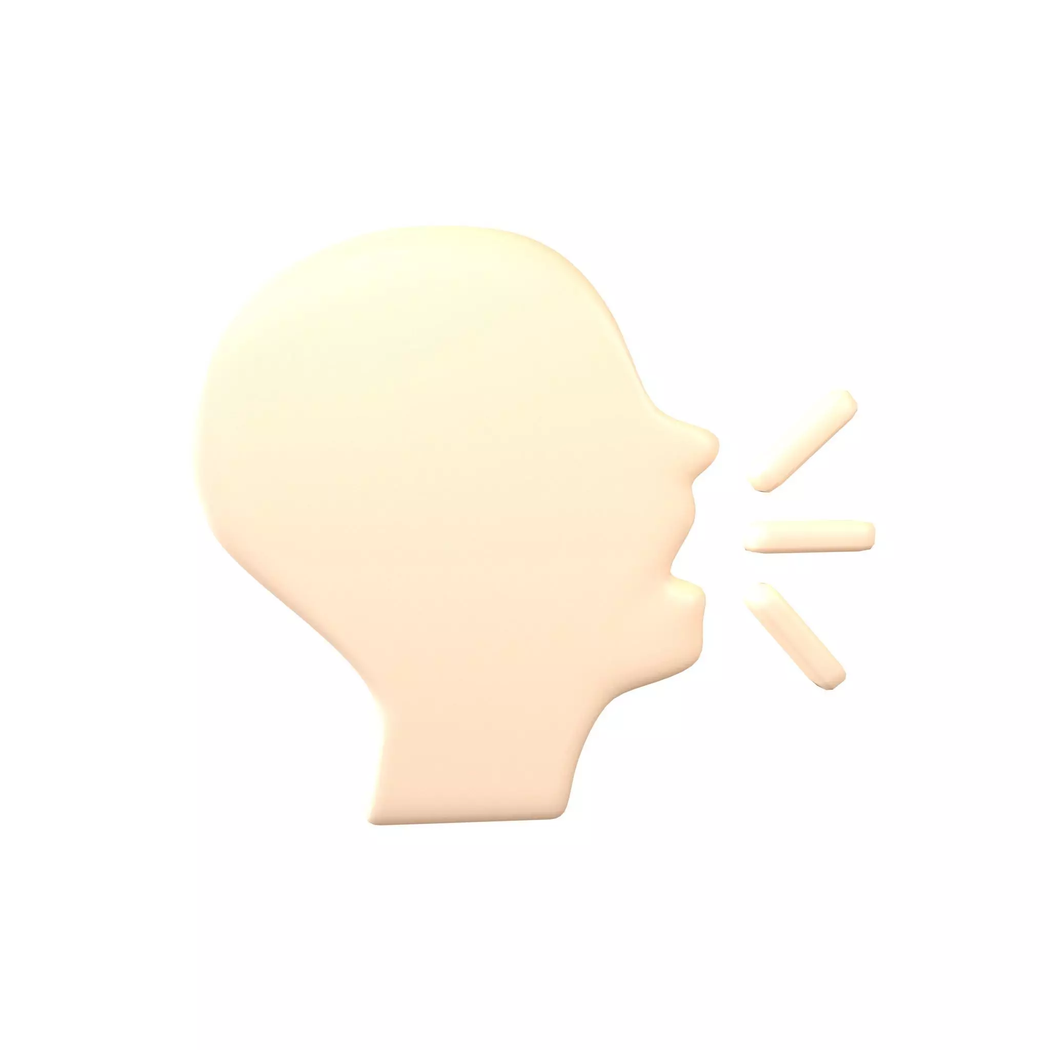 Speaking Head v1 002 Low-poly 3D model_0