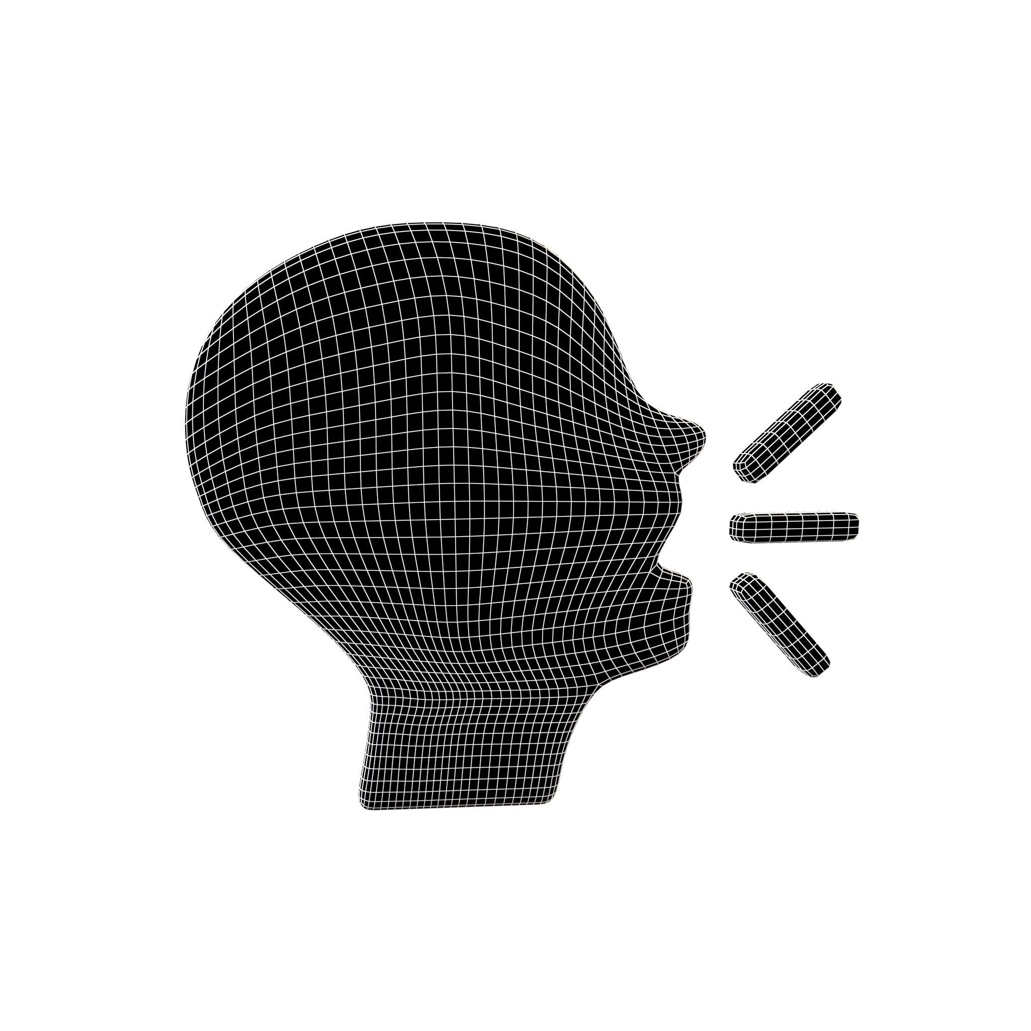 Speaking Head v1 002 Low-poly 3D model_6