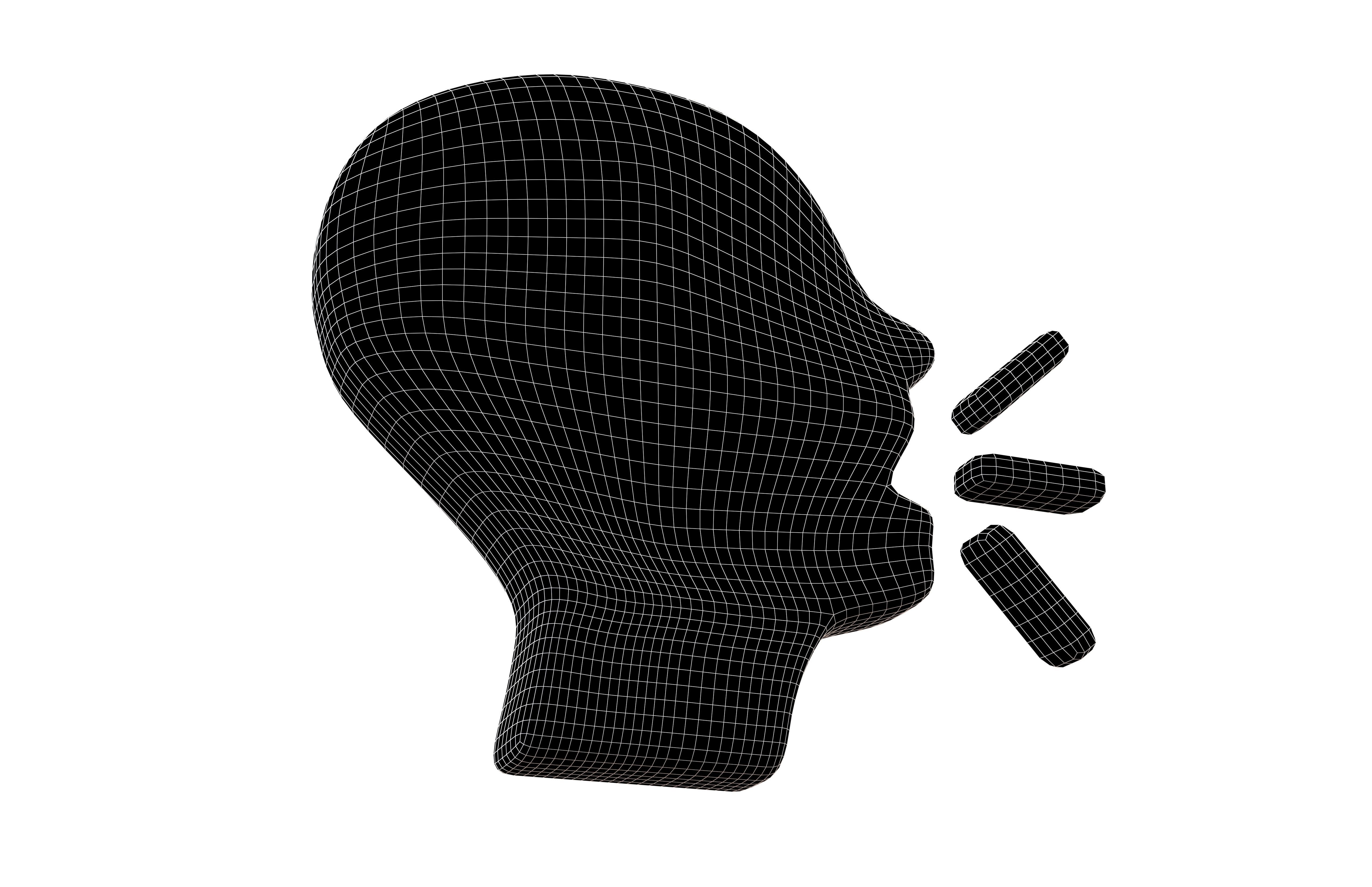 Speaking Head v1 004 Low-poly 3D model_4
