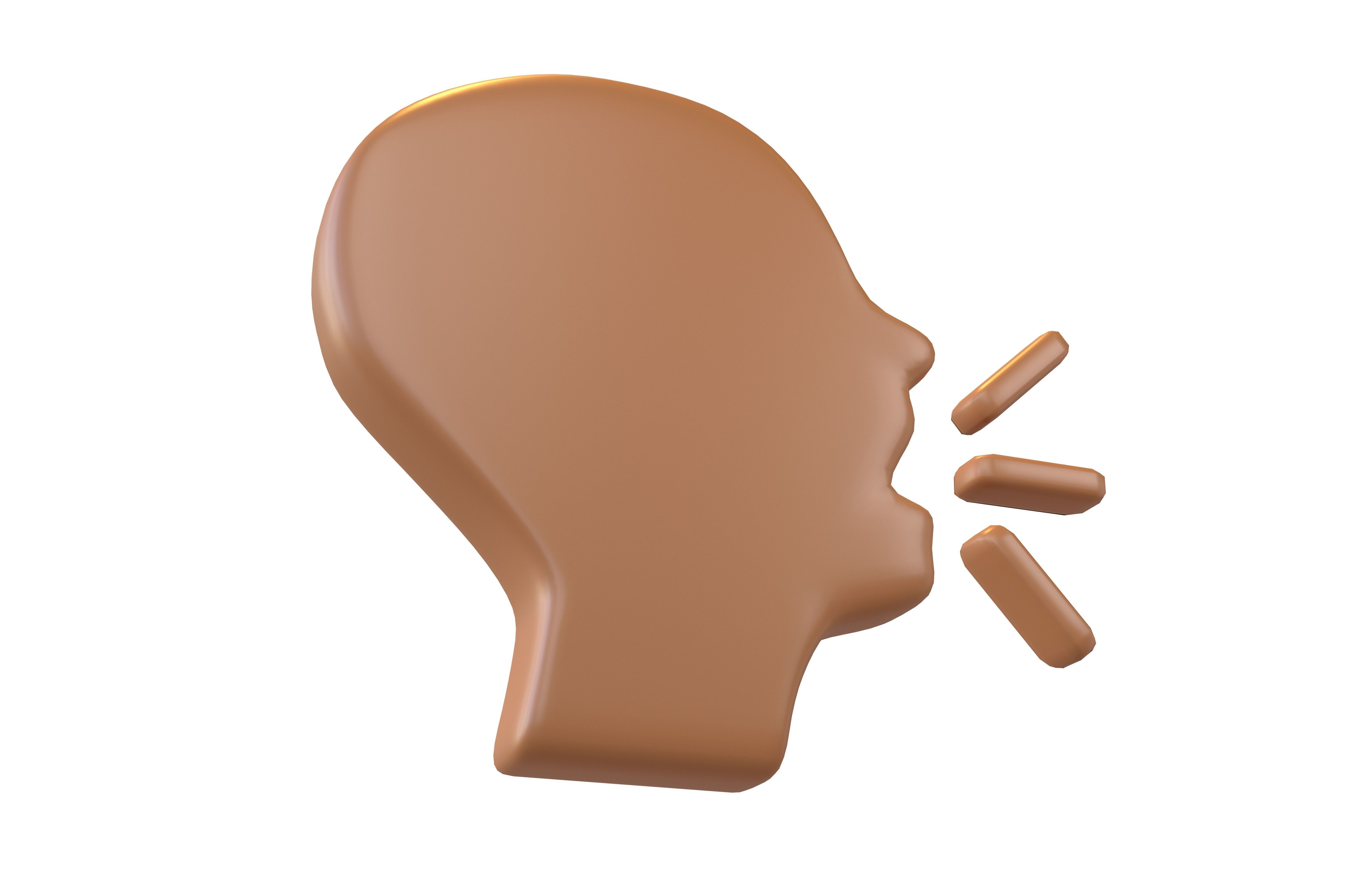 Speaking Head v1 005 Low-poly 3D model_3