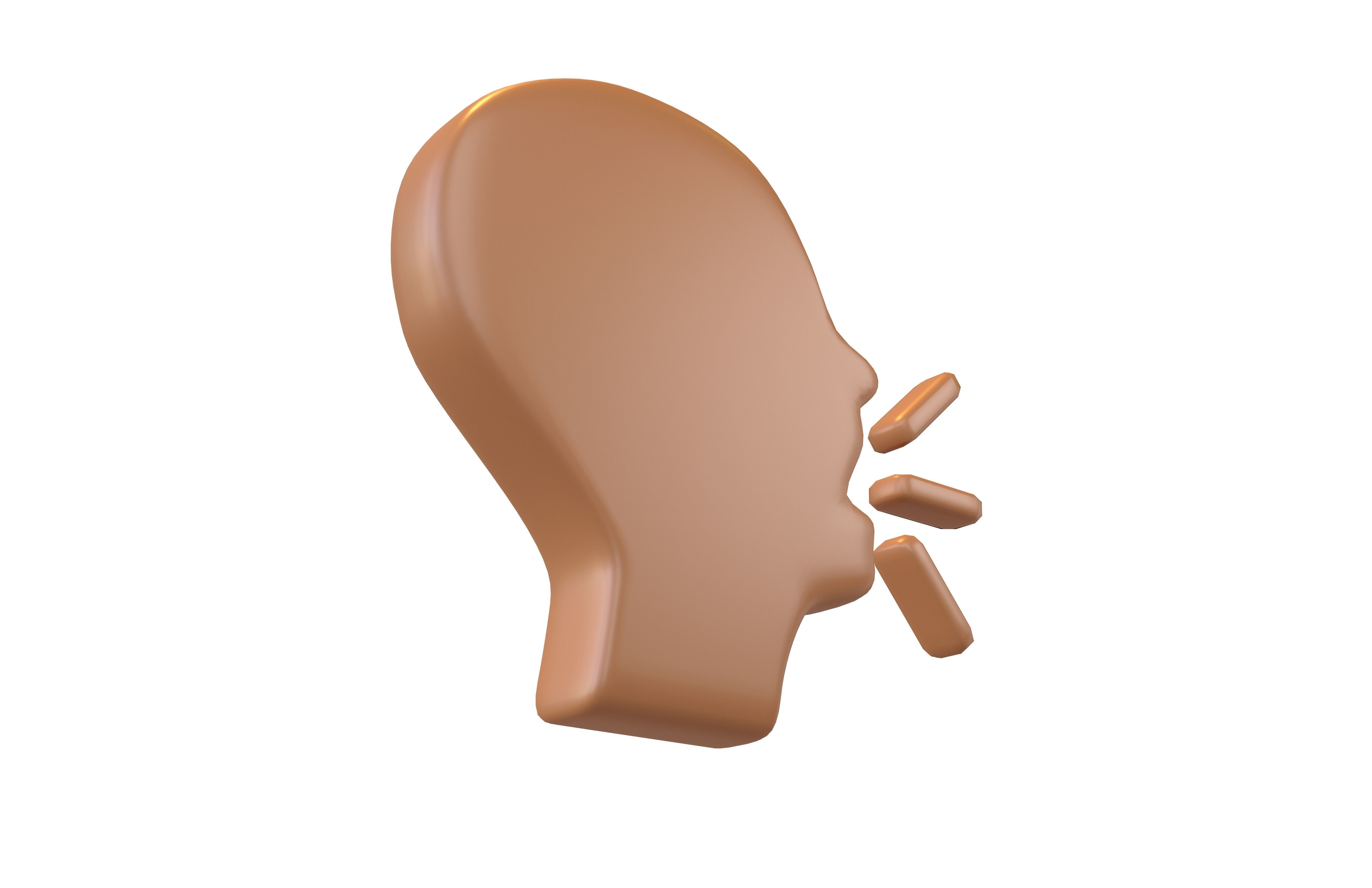 Speaking Head v1 005 Low-poly 3D model_2