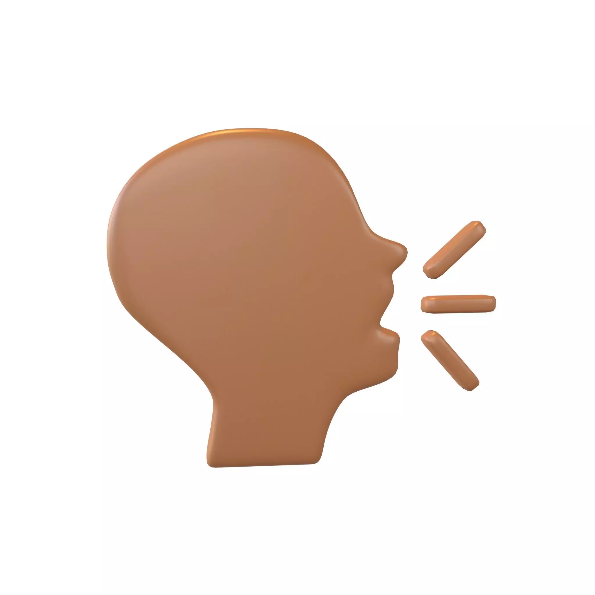 Speaking Head v1 005 Low-poly 3D model_0