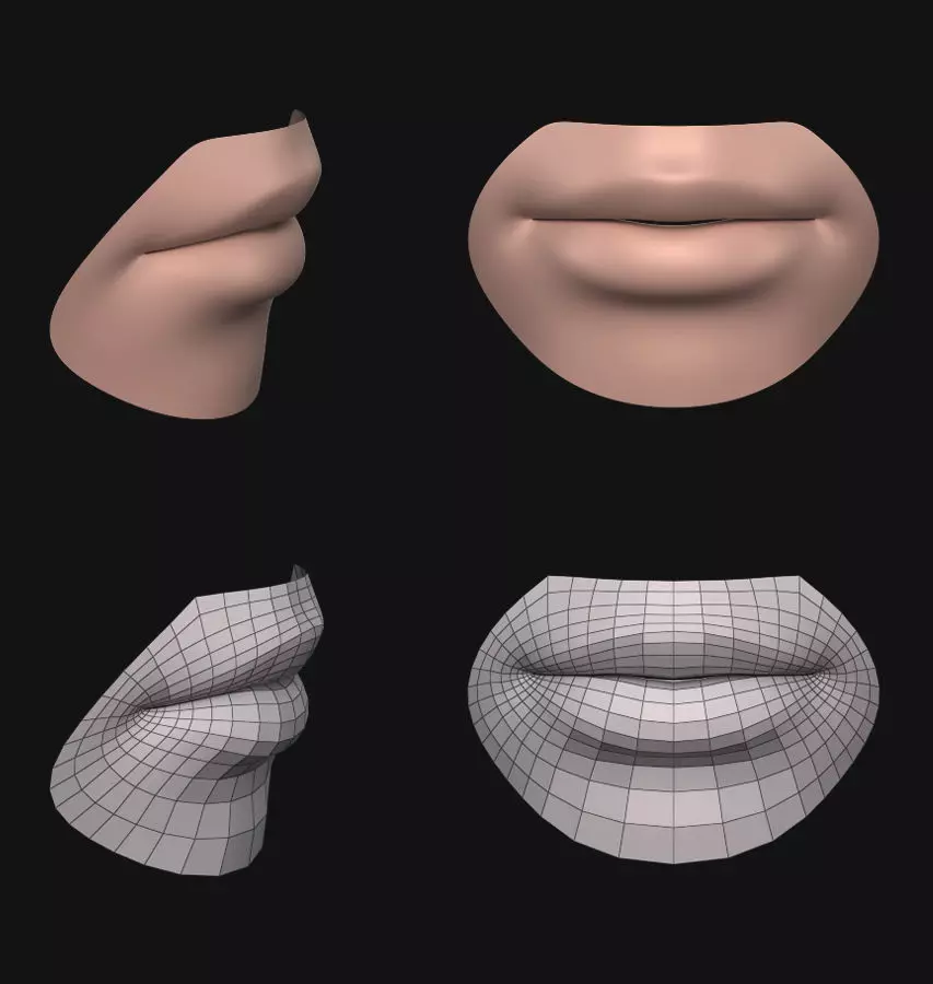 Lips Female 3D model_0