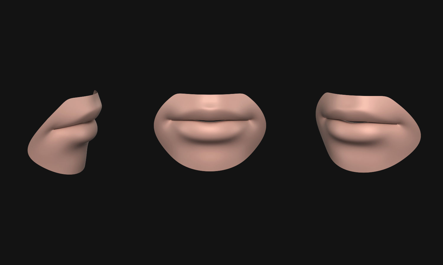 Lips Female 3D model_1