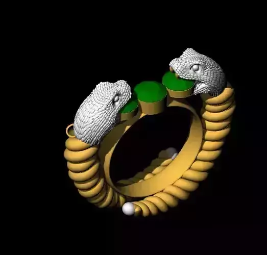 Snake ring Low New Model 3D print model