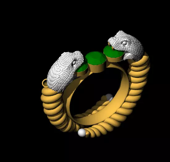 Snake ring Low New Model 3D print model_0