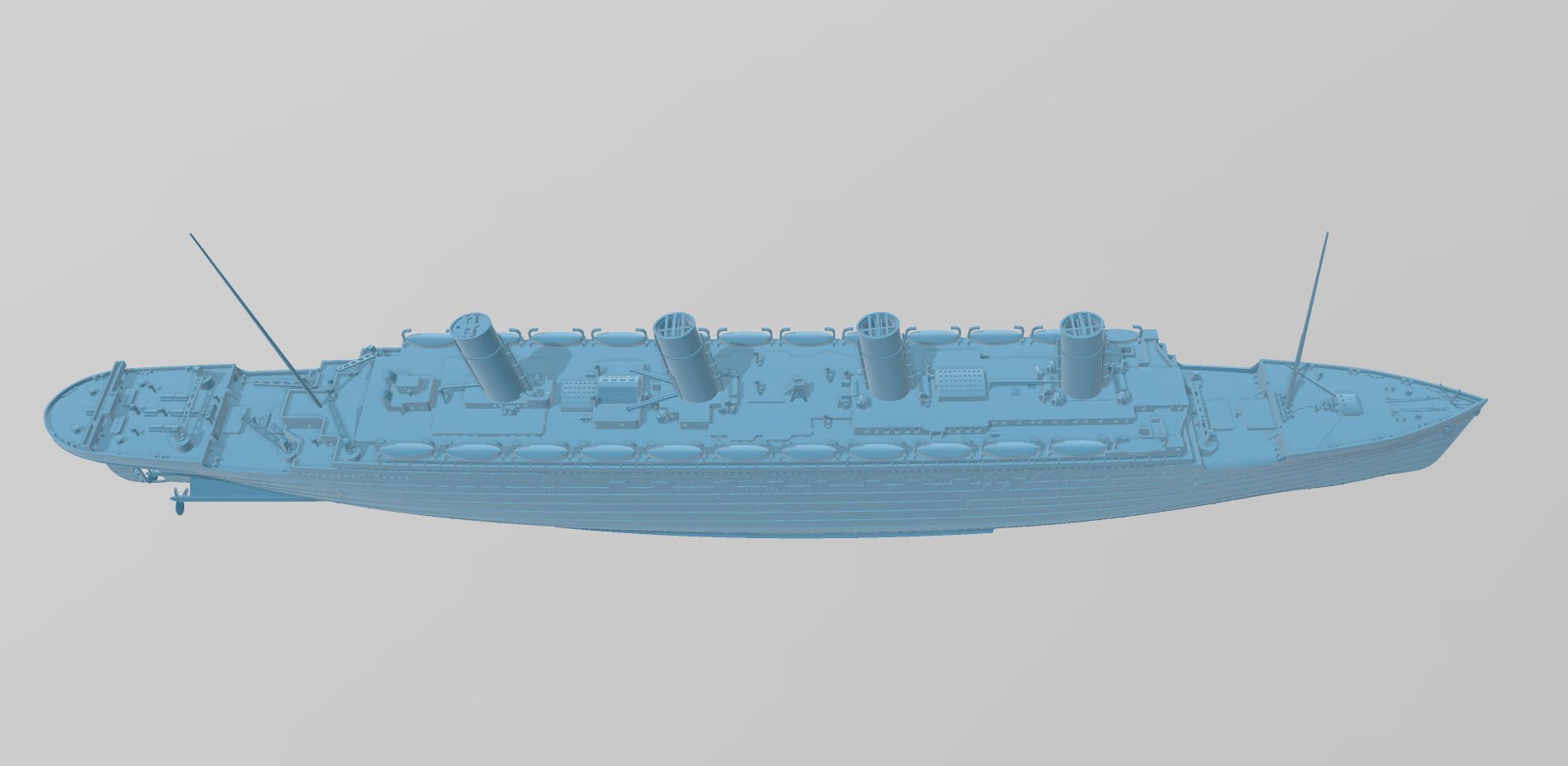 White star Line RMS Olympic - Titanic s sister scale model 3D print model_4