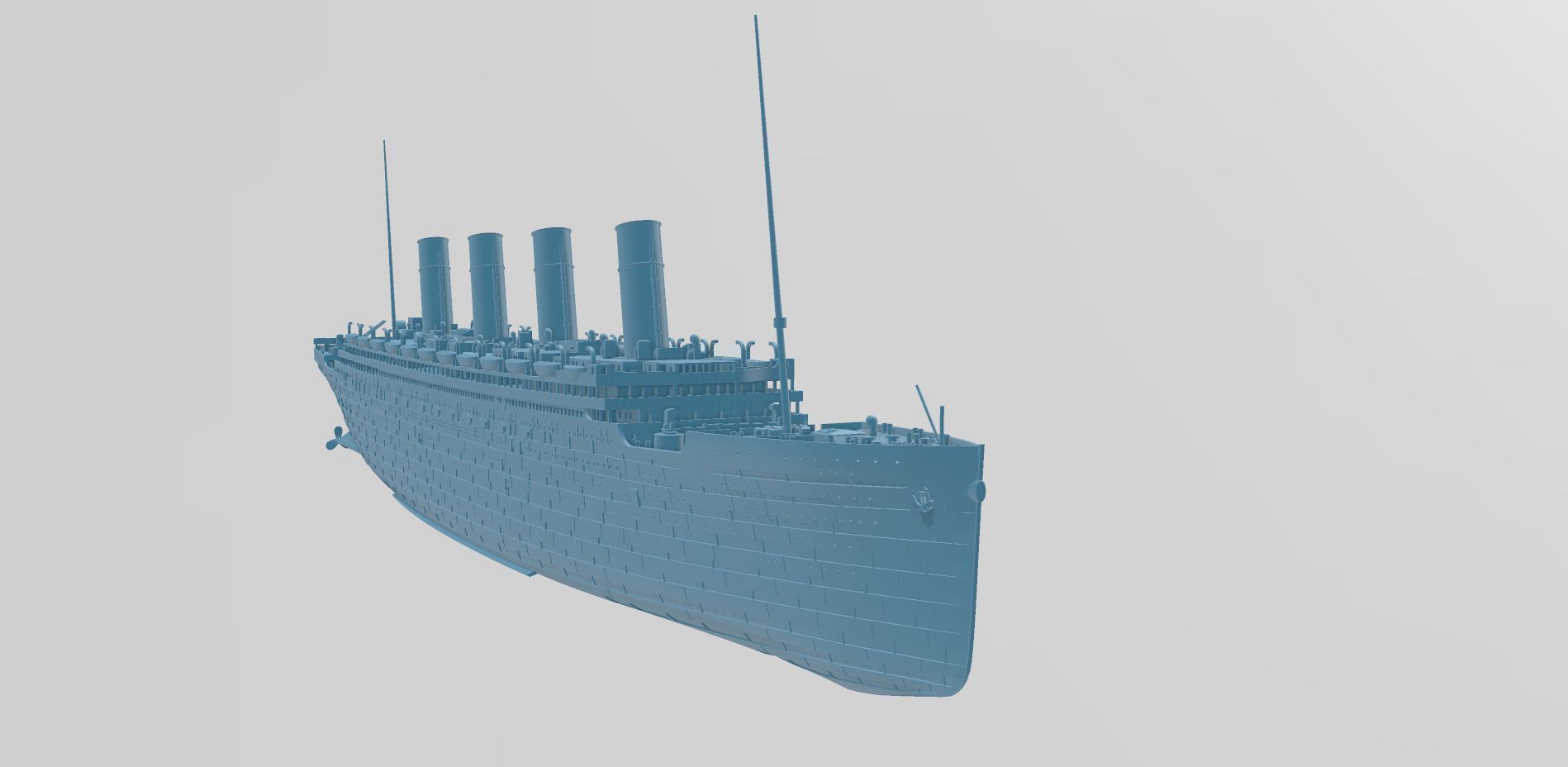 White star Line RMS Olympic - Titanic s sister scale model 3D print model_1