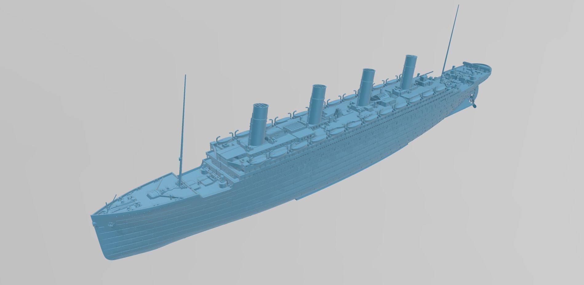 White star Line RMS Olympic - Titanic s sister scale model 3D print model_3