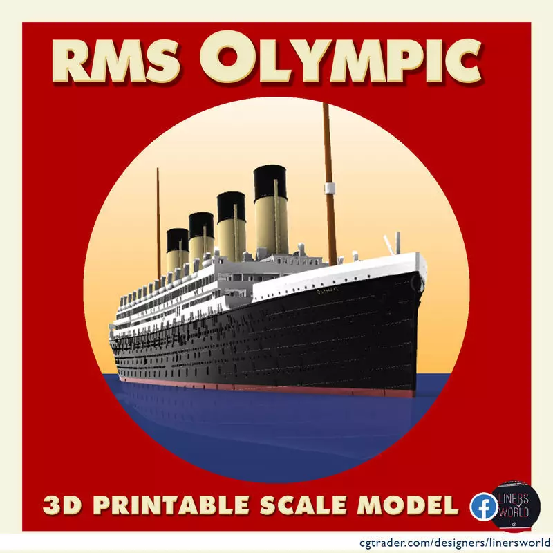 White star Line RMS Olympic - Titanic s sister scale model 3D print model_0