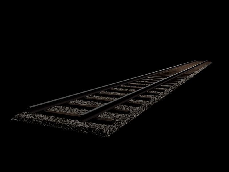 Railway Track Free low-poly 3D model_3